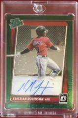 Kristian Robinson [Green Stars] Baseball Cards 2021 Panini Donruss Optic Rated Prospect Signatures Prices
