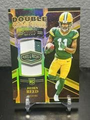 Jayden Reed [Gold] #DC-18 Football Cards 2023 Panini Plates and Patches Double Coverage Prices