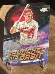 Mike Trout [Black Eclipse] #LIO-3 Baseball Cards 2022 Topps Cosmic Chrome Launched Into Orbit Prices
