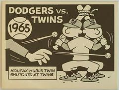 Dodgers VS Twins [1965] #62 Baseball Cards 1967 Laughlin World Series Prices