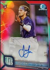Josh Lowe [Red Refractor] #CRA-JL Baseball Cards 2022 Bowman Chrome Rookie Autographs Prices