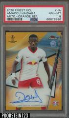 Amadou Haidara [Orange Refractor] Soccer Cards 2020 Topps Finest UEFA Champions League Autographs Prices