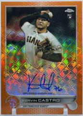 Kervin Castro [Orange] #CA-KC Baseball Cards 2022 Topps Chrome Logofractor Autographs Prices