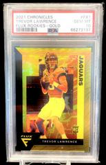 Trevor Lawrence [Gold] #FX-1 Football Cards 2021 Panini Chronicles Flux Rookies Prices