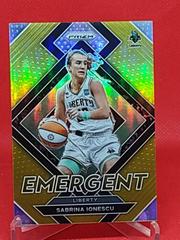 Sabrina Ionescu [Gold] #4 Basketball Cards 2022 Panini Prizm WNBA Emergent Prices
