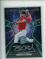 Shane Bieber [Splatter] Baseball Cards 2022 Panini Chronicles Deep Space Signatures Prices