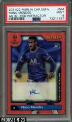 Nuno Mendes [Red] Soccer Cards 2021 Topps Merlin Chrome UEFA Autographs Prices