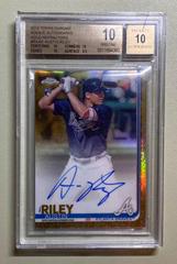 Austin Riley [Gold Refractor] Baseball Cards 2019 Topps Chrome Rookie Autographs Prices