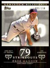 Greg Maddux #13 Baseball Cards 2007 Topps Moments & Milestones Prices