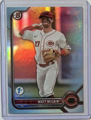 Matt McLain [Sky Blue] #BD-100 Baseball Cards 2022 Bowman Draft 1st Edition Prices