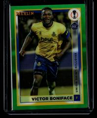 Victor Boniface [Green] #142 Soccer Cards 2022 Topps Merlin Chrome UEFA Club Competitions Prices