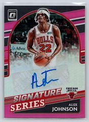 Alize Johnson [Pink] Basketball Cards 2021 Panini Donruss Optic Signature Series Prices