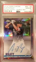 Austin Riley [Purple Refractor] Baseball Cards 2019 Topps Chrome Rookie Autographs Prices