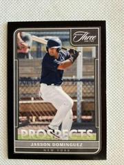Jasson Dominguez [Black] #P-21 Baseball Cards 2022 Panini Three and Two Prospects Prices
