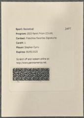 Stephen Curry #1 Basketball Cards 2023 Panini Prizm Franchise Favorites Signature Prices