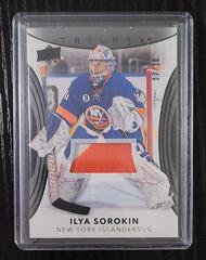 Ilya Sorokin [Black Foil Patch] #51 Hockey Cards 2022 Upper Deck Trilogy Prices