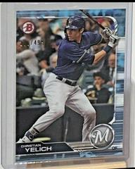 Christian Yelich [Blue] #14 Baseball Cards 2019 Bowman Prices