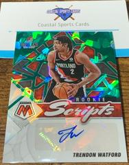 Trendon Watford [Green Ice] #RS-TWA Basketball Cards 2021 Panini Mosaic Rookie Scripts Autographs Prices