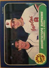 Shortstops Supreme [Ripken Jr. , Trammell] #633 Baseball Cards 1986 Fleer Prices