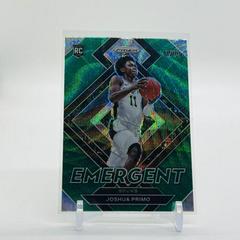 Joshua Primo [Green Wave] Basketball Cards 2021 Panini Prizm Emergent Prices