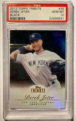 Derek Jeter [Black] #35 Baseball Cards 2012 Topps Tribute Prices