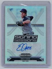 Eric Orze #SS-EO Baseball Cards 2021 Panini Prizm Draft Picks Signing Sessions Autographs Prices