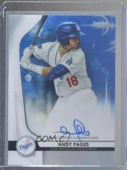 Andy Pages [Blue Refractor] #AP Baseball Cards 2020 Bowman Sterling Prospect Autographs Prices