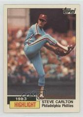1983 Highlight [Steve Carlton] #1 Baseball Cards 1984 Topps Tiffany Prices