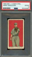 Jimmy Sheckard Baseball Cards 1909 E90-1 American Caramel Prices