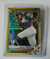 Jeremy Pena [Yellow Foil] #BFE-11 Baseball Cards 2021 Bowman 1st Edition Prices