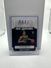 Andrew Nembhard #GS-AWN Basketball Cards 2022 Panini Hoops Great SIGnificance Autographs Prices