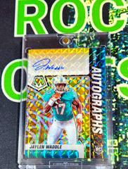 Jaylen Waddle [Choice Black Gold] #RA-8 Football Cards 2021 Panini Mosaic Rookie Autographs Prices