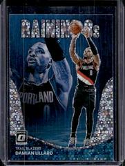 Damian Lillard [Holo Fast Break] #14 Basketball Cards 2022 Panini Donruss Optic Raining 3s Prices