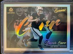 Derek Carr #NM-DCA Football Cards 2022 Panini Luminance Names of the Game Prices