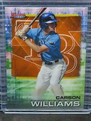 Carson Williams [Orange Refractor] #57 Baseball Cards 2021 Bowman’s Best Prices