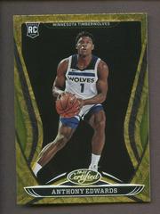 Anthony Edwards [Asia Gold] Basketball Cards 2020 Panini Certified Prices