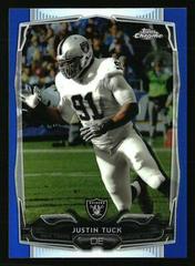 Justin Tuck [Blue Refractor] #3 Football Cards 2014 Topps Chrome Prices