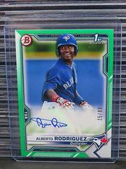 Alberto Rodriguez [Green] #PAPR-AR Baseball Cards 2021 Bowman Paper Prospects Autographs Prices