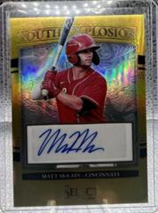Matt McLain [Gold] Baseball Cards 2022 Panini Select Youth Explosion Signatures Prices