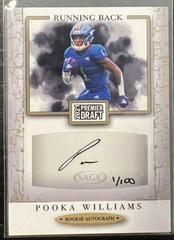 Pooka Williams [Gold] #A107 Football Cards 2021 Sage Premier Draft Autographs Prices