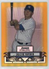 Justin Snyder [Gold Refractor] #BSPJS Baseball Cards 2008 Bowman Sterling Prospects Prices