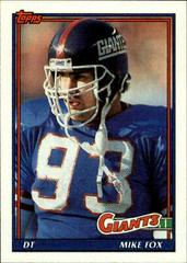 Mike Fox #26 Football Cards 1991 Topps Prices