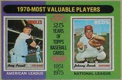 1970 MVP's [Boog Powell, Johnny Bench] Baseball Cards 1975 Topps Mini Prices