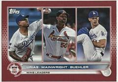 Urias, Wainwright, Buehler [Mini Red] #105 Baseball Cards 2022 Topps Prices
