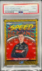 Theo Pourchaire [Gold Wave Refractor] #SD-TP Racing Cards 2023 Topps Chrome Formula 1 Speed Demons Prices