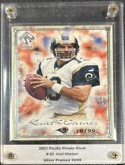 Kurt Warner [Silver Framed] #82 Football Cards 2001 Pacific Private Stock Prices