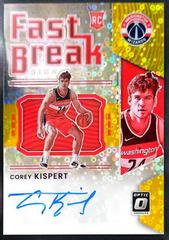 Corey Kispert [Gold] Basketball Cards 2021 Panini Donruss Optic Fast Break Signatures Prices
