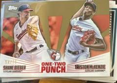 Shane Bieber, Triston McKenzie [Gold] #12P-13 Baseball Cards 2023 Topps One Two Punch Prices