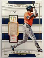 Yordan Alvarez [Holo Gold] #BIO-YA Baseball Cards 2022 Panini National Treasures Biography Materials Prices