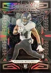 Keaton Mitchell [Red Electric Etch] #106 Football Cards 2023 Panini Obsidian Prices